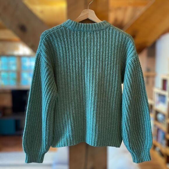 A New Day Chunky Knit Crewneck Sweater in Seafoam - Picture 7 of 11
